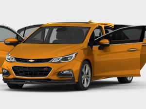 chevrolet cruze hatchback 2017 detailed interior 3D 모델
