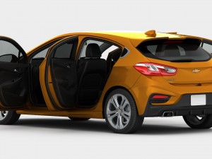 chevrolet cruze hatchback 2017 detailed interior 3D 모델