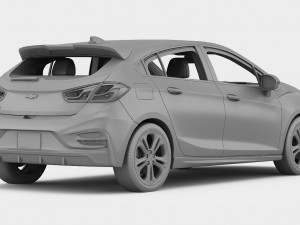 chevrolet cruze hatchback 2017 detailed interior 3D 모델