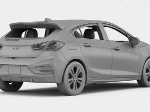 chevrolet cruze hatchback 2017 detailed interior 3D Model