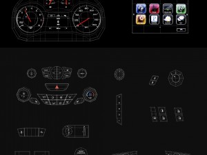 Chevrolet cruze 2016 detailed interior Model 3D