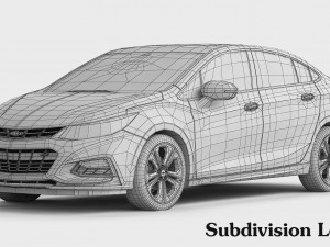 Chevrolet cruze 2016 detailed interior Model 3D