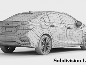 Chevrolet cruze 2016 detailed interior Model 3D