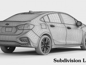Chevrolet cruze 2016 detailed interior Model 3D