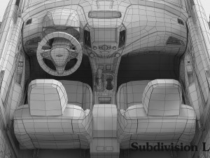 Chevrolet cruze 2016 detailed interior Model 3D
