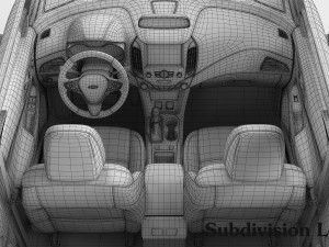 Chevrolet cruze 2016 detailed interior Model 3D