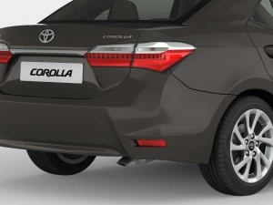 interior detalhado do toyota corolla 2017 Modelo 3D