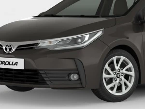 interior detalhado do toyota corolla 2017 Modelo 3D