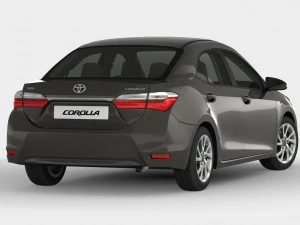 interior detalhado do toyota corolla 2017 Modelo 3D