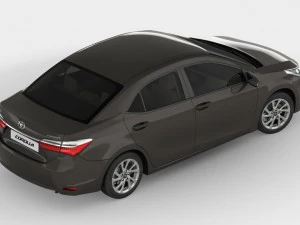 interior detalhado do toyota corolla 2017 Modelo 3D