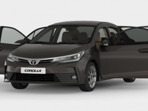 toyota corolla 2017 detailed interior 3D-Modell