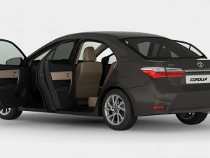 interior detalhado do toyota corolla 2017 Modelo 3D