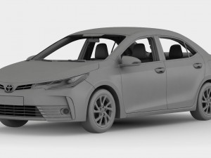 toyota corolla 2017 detailed interior 3D-Modell