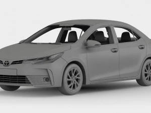 interior detalhado do toyota corolla 2017 Modelo 3D