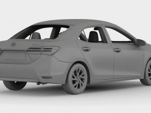 toyota corolla 2017 detailed interior 3D-Modell