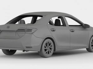 interior detalhado do toyota corolla 2017 Modelo 3D