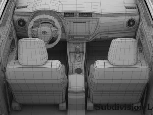 interior detalhado do toyota corolla 2017 Modelo 3D