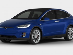 tesla model x 2017 detailed interior Modelo 3D