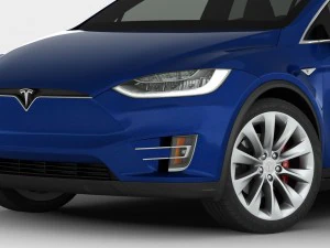 tesla model x 2017 detailed interior 3D Model