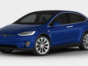 tesla model x 2017 detailed interior 3D Model