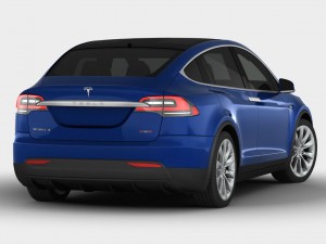 tesla model x 2017 detailed interior 3D Model
