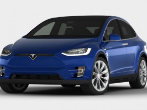 tesla model x 2017 detailed interior 3D Model