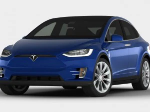 tesla model x 2017 detailed interior 3D Model
