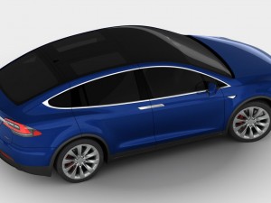 tesla model x 2017 detailed interior 3D Model