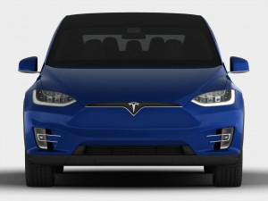 tesla model x 2017 detailed interior 3D Model