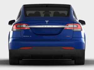 tesla model x 2017 detailed interior 3D Model