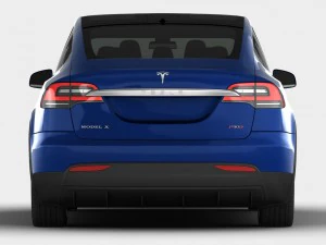 tesla model x 2017 detailed interior 3D Model