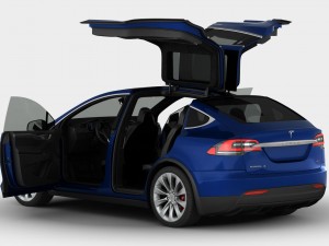 tesla model x 2017 detailed interior 3D Model