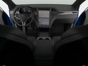 tesla model x 2017 detailed interior 3D Model