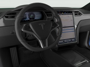 tesla model x 2017 detailed interior 3D Model