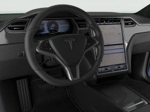 tesla model x 2017 detailed interior 3D Model