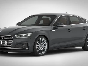 Audi a5 sportback 2018 detaylı i&ccedil; mekan 3D Model