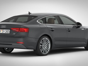 audi a5 sportback 2018 detailed interior Model 3D