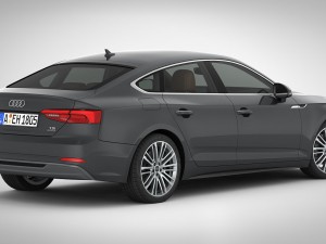 audi a5 sportback 2018 detailed interior Model 3D