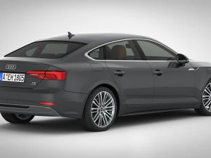 audi a5 sportback 2018 detailed interior 3D Model