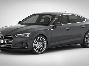 audi a5 sportback 2018 detailed interior Model 3D