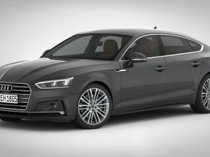 audi a5 sportback 2018 detailed interior 3D Model