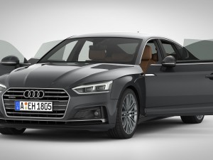 audi a5 sportback 2018 detailed interior Model 3D