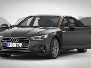 audi a5 sportback 2018 detailed interior 3D Model