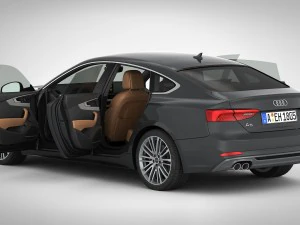 audi a5 sportback 2018 detailed interior 3D Model