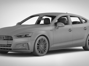 audi a5 sportback 2018 detailed interior Model 3D