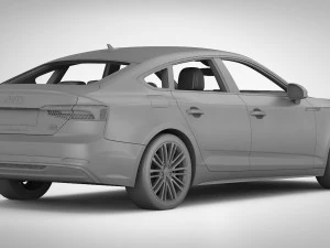 audi a5 sportback 2018 detailed interior 3D Model