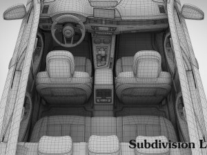 audi a5 sportback 2018 detailed interior Model 3D