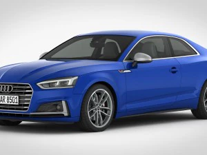 Audi s5 coupe 2018 detaylı i&ccedil; mekan 3D Model