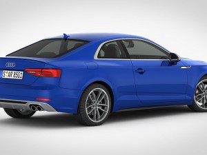 audi s5 coupe 2018 detailed interior Modelo 3D