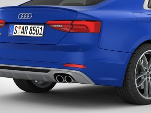 audi s5 coupe 2018 detailed interior Modelo 3D